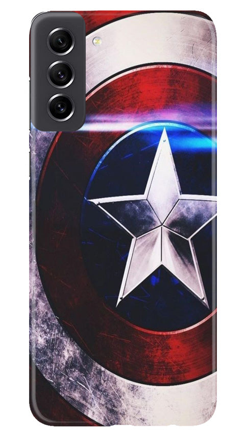 Captain America Shield Mobile Back Case for Samsung Galaxy S21 FE 5G (Design - 219) Captain America Shield Case for Samsung Galaxy S21 FE 5G (Design No. 219)