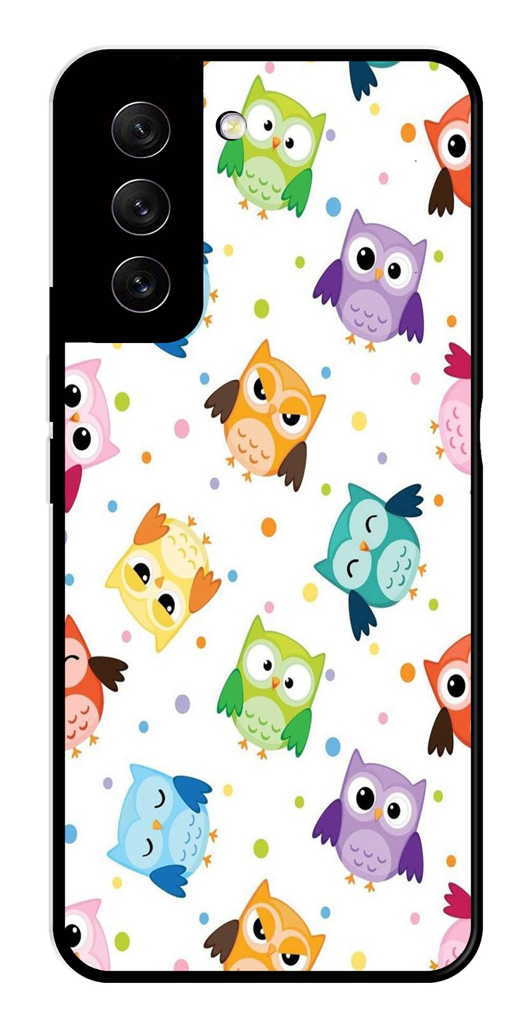 Owls Pattern Metal Mobile Case for Samsung Galaxy S21 FE 5G Owls Pattern Metal Mobile Case for Samsung Galaxy S21 FE 5G (Design No -20)
