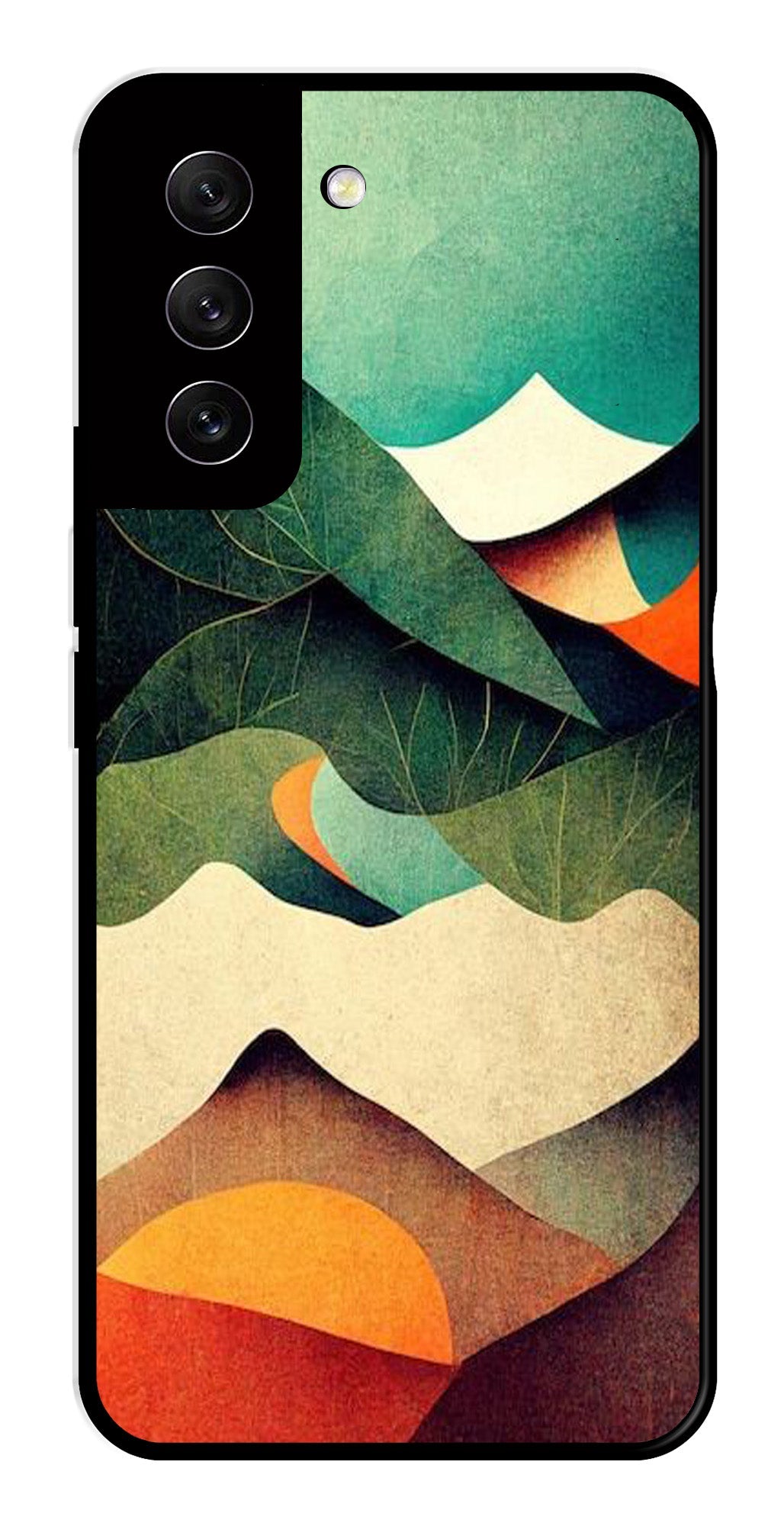 MultiColor Pattern Metal Mobile Case for Samsung Galaxy S21 FE 5G MultiColor Pattern Metal Mobile Case for Samsung Galaxy S21 FE 5G (Design No -43)