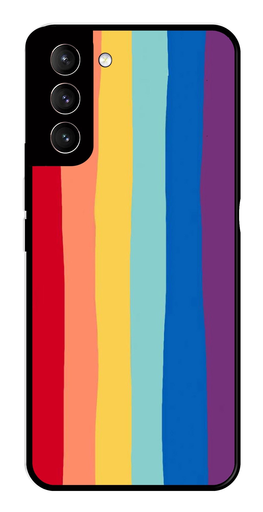 Rainbow MultiColor Metal Mobile Case for Samsung Galaxy S21 5G Rainbow MultiColor Metal Mobile Case for Samsung Galaxy S21 5G (Design No -03)