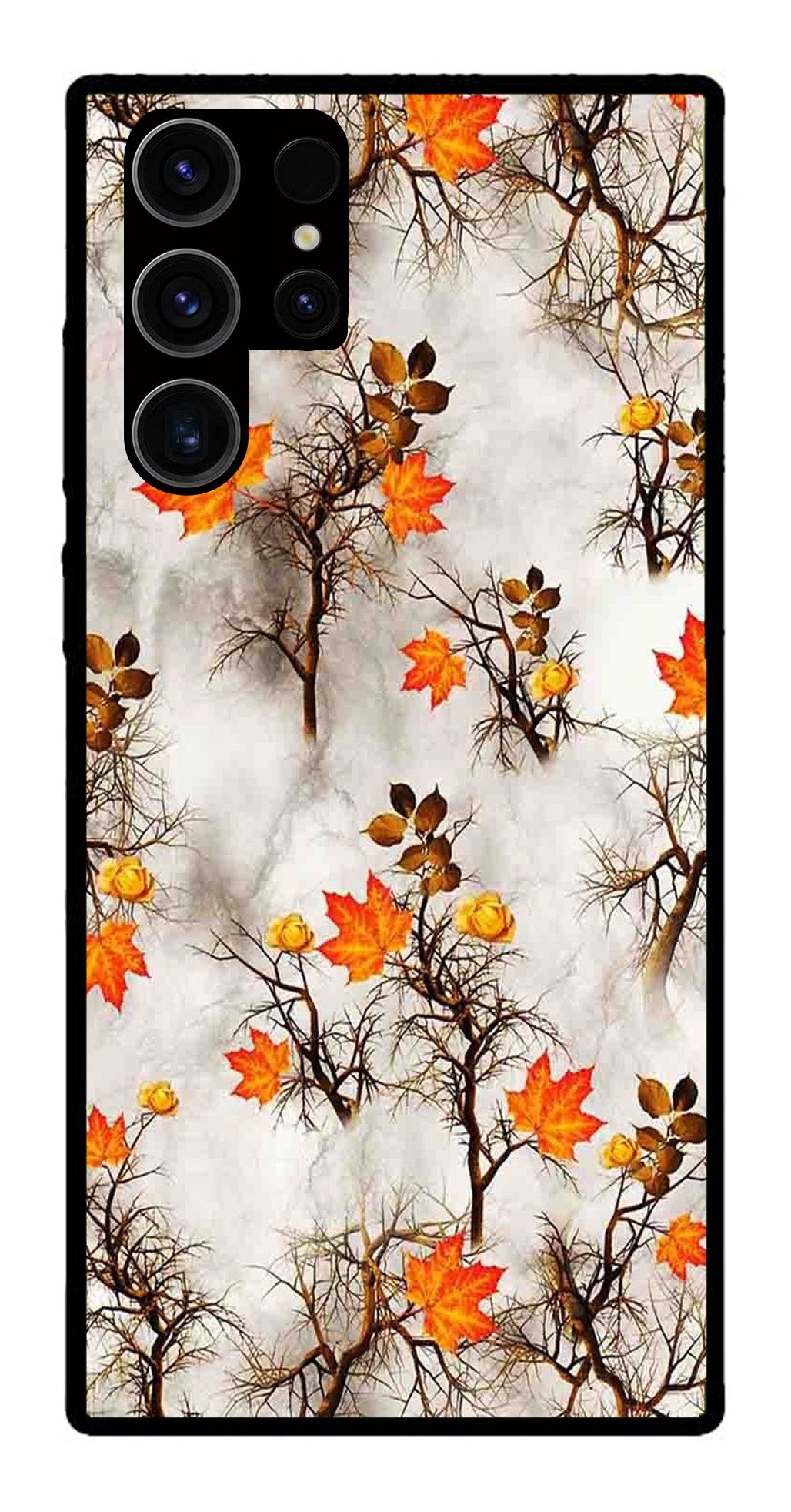Autumn leaves Metal Mobile Case for Samsung Galaxy S23 Ultra 5G Autumn leaves Metal Mobile Case for Samsung Galaxy S23 Ultra 5G (Design No -55)