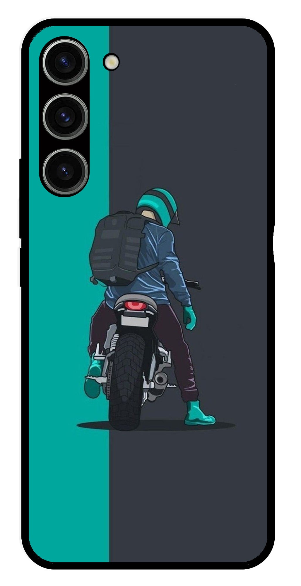 Bike Lover Metal Mobile Case for Samsung Galaxy S23 5G (Design No -05)