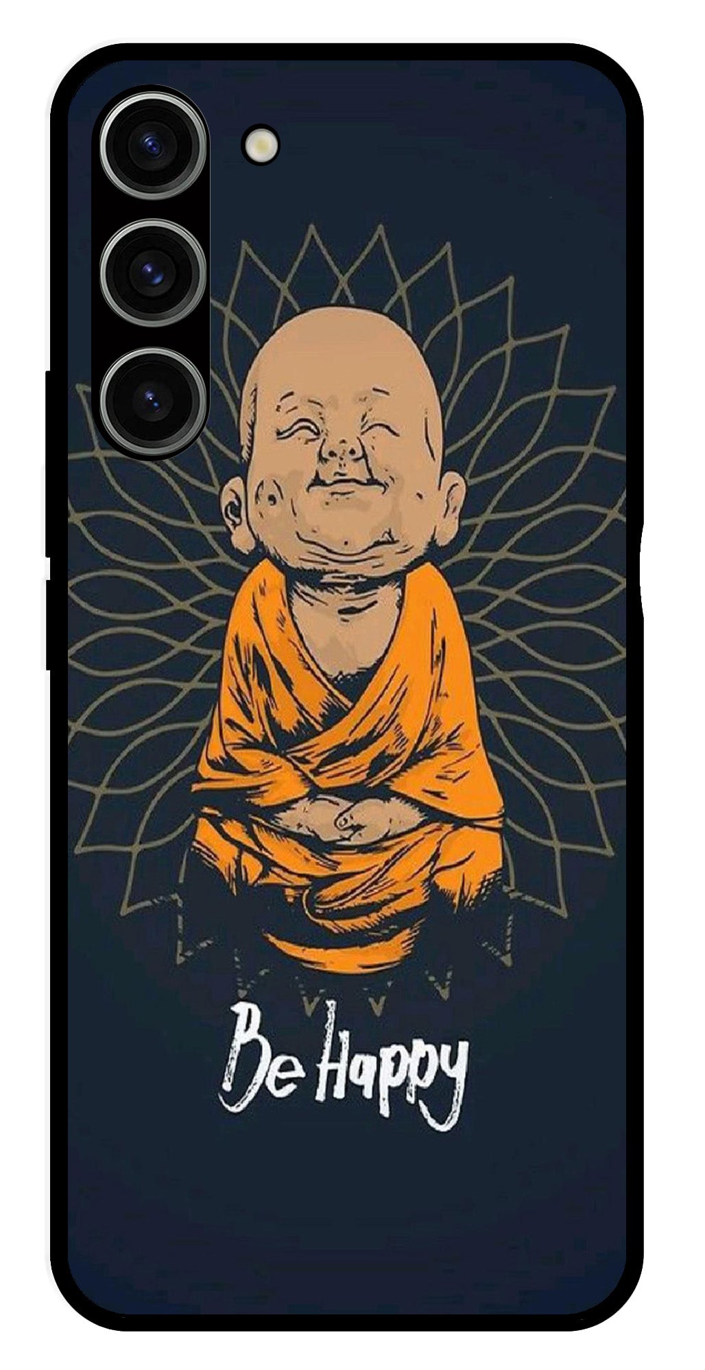 Be Happy Metal Mobile Case for Samsung Galaxy S23 Plus 5G Be Happy Metal Mobile Case for Samsung Galaxy S23 Plus 5G (Design No -27)