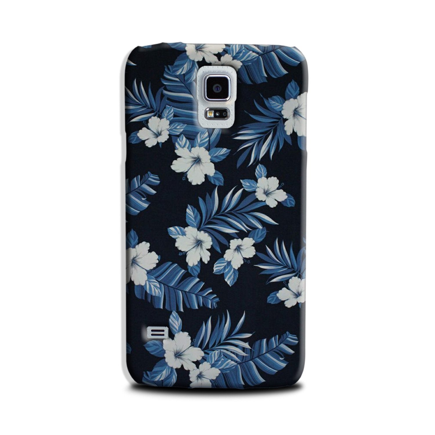 White flowers Blue Background2 Case for Galaxy S5 White flowers Blue Background2 Case for Galaxy S5