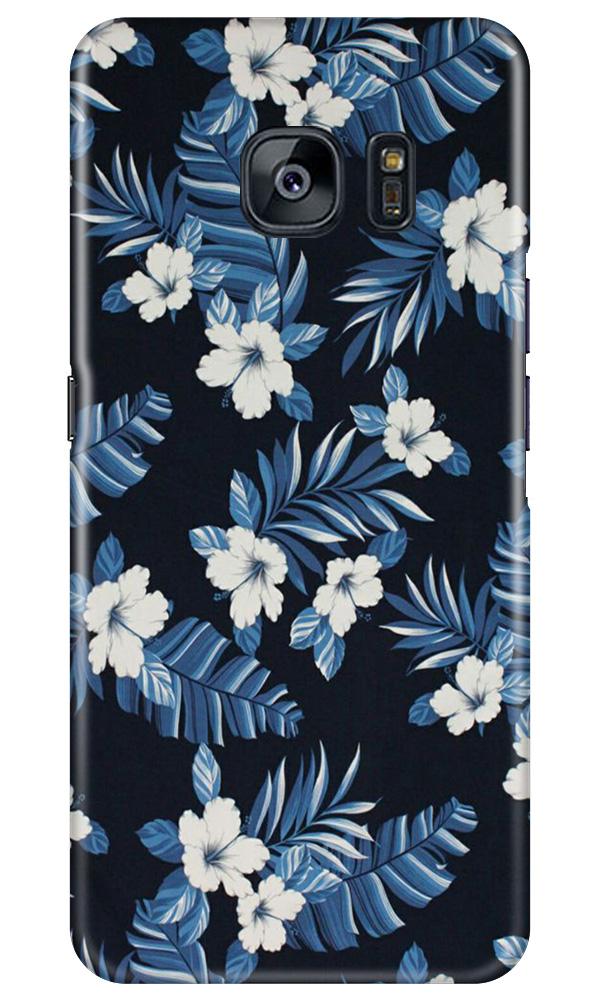 White flowers Blue Background2 Mobile Back Case for Samsung Galaxy S7 Edge (Design - 15) White flowers Blue Background2 Case for Samsung Galaxy S7 Edge