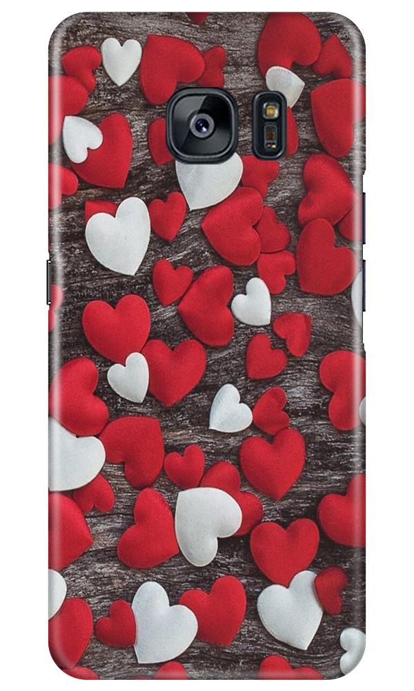 Red White Hearts Mobile Back Case for Samsung Galaxy S7 Edge (Design - 105) Red White Hearts Case for Samsung Galaxy S7 Edge (Design - 105)