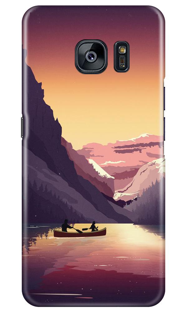 Mountains Boat Mobile Back Case for Samsung Galaxy S7 Edge (Design - 181) Mountains Boat Case for Samsung Galaxy S7 Edge (Design - 181)