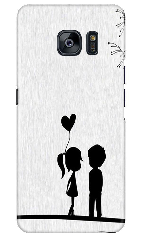 Cute Kid Couple Mobile Back Case for Samsung Galaxy S7 Edge (Design - 283) Cute Kid Couple Case for Samsung Galaxy S7 Edge (Design No. 283)