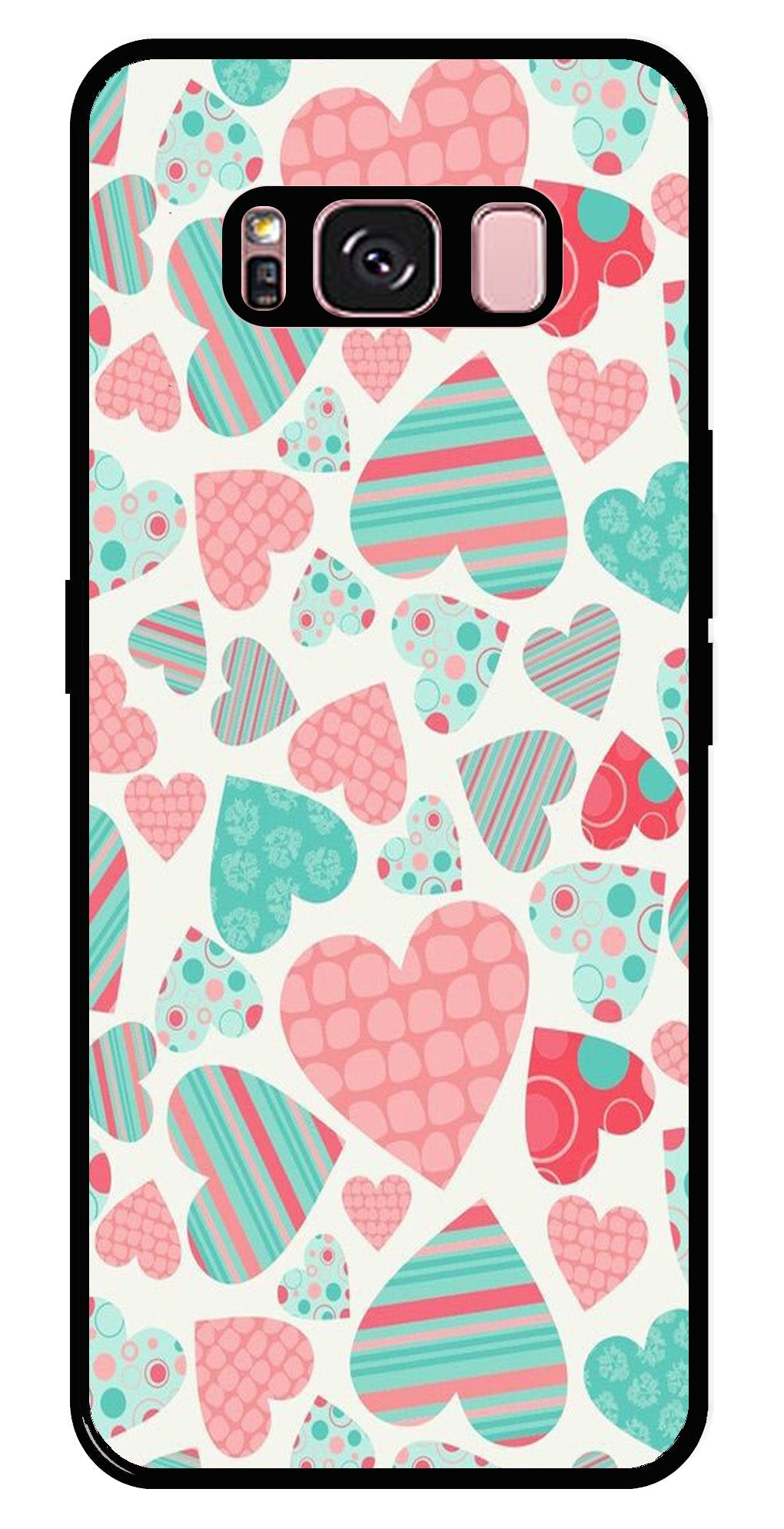 Hearts Pattern Metal Mobile Case for Samsung Galaxy S8 Plus Hearts Pattern Metal Mobile Case for Samsung Galaxy S8 Plus (Design No -22)