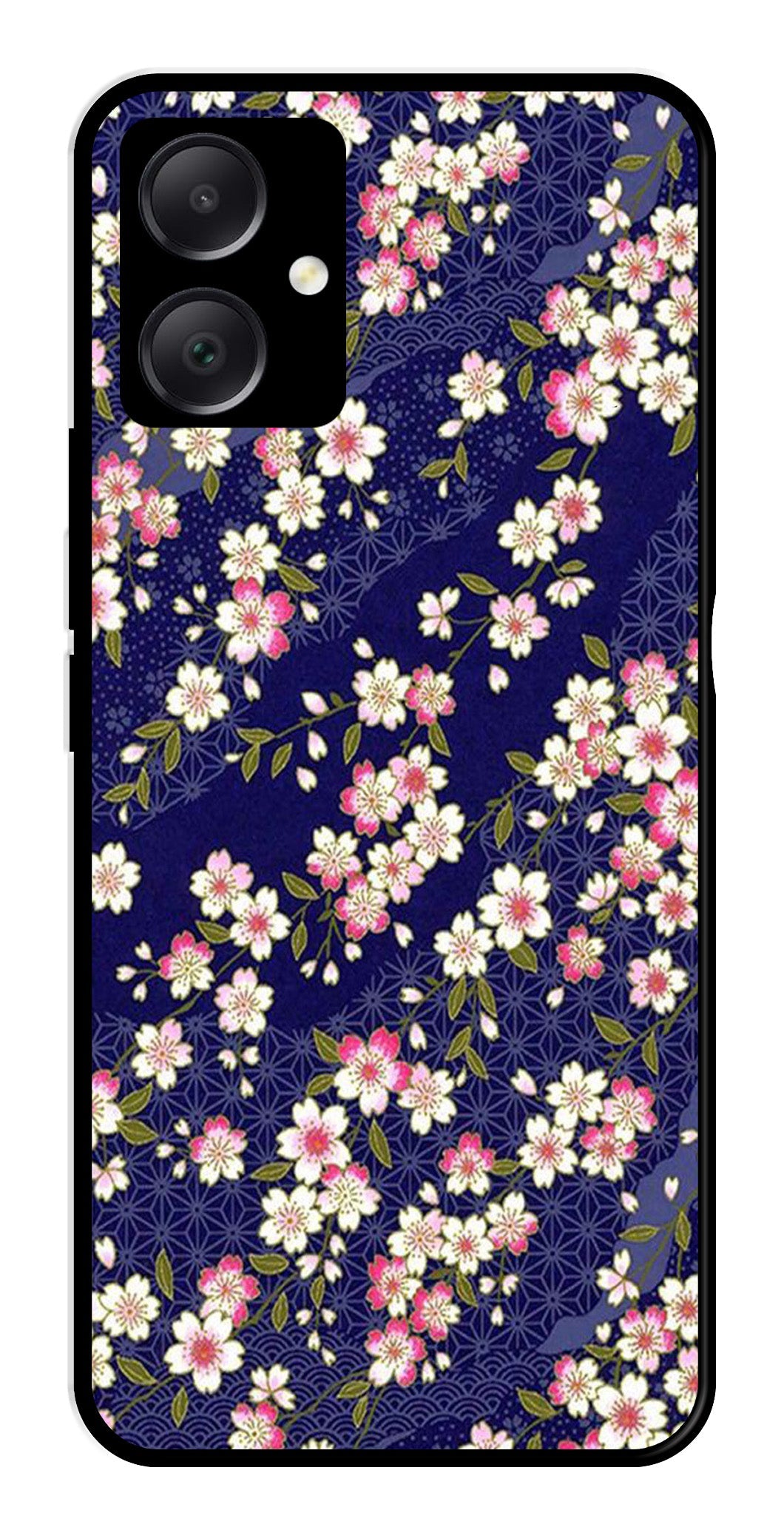 Flower Design Metal Mobile Case for Samsung Galaxy A05 Flower Design Metal Mobile Case for Samsung Galaxy A05 (Design No -25)