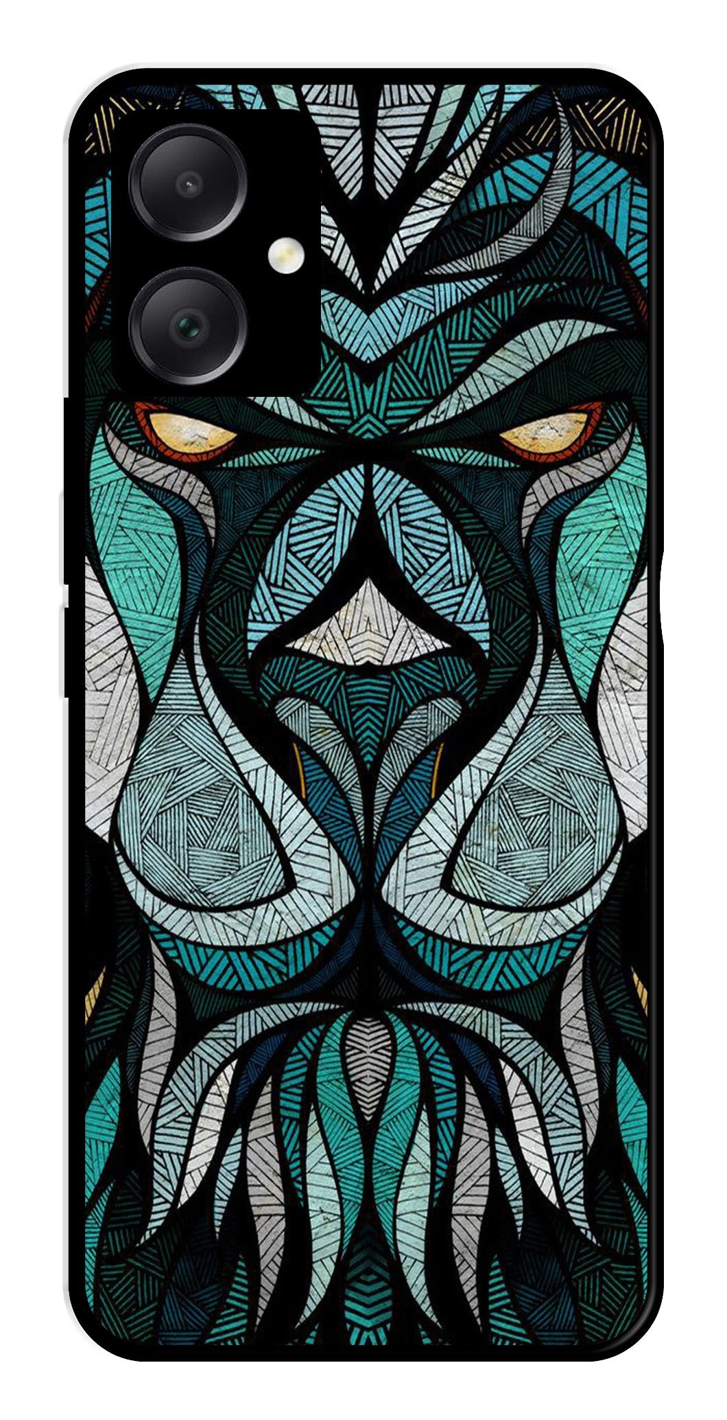 Lion Pattern Metal Mobile Case for Samsung Galaxy A05 Lion Pattern Metal Mobile Case for Samsung Galaxy A05 (Design No -40)