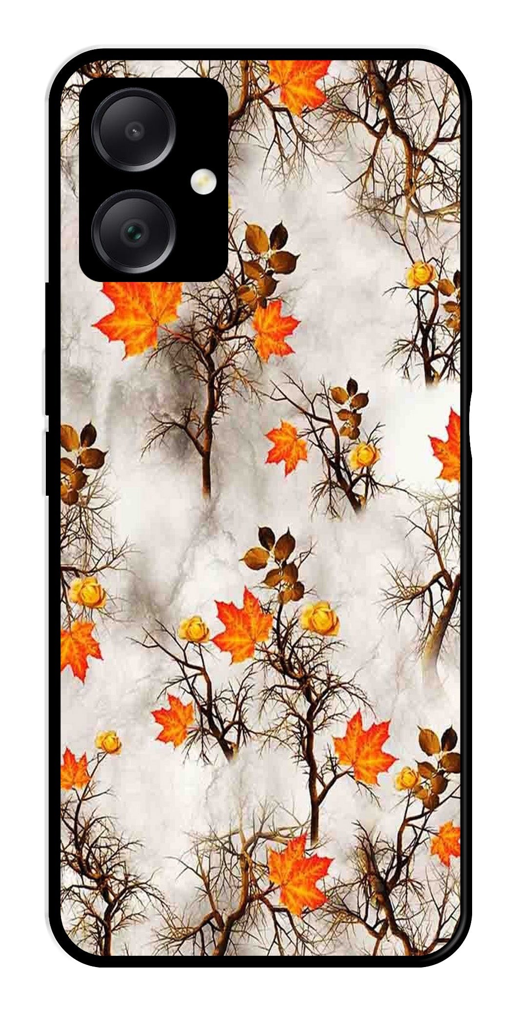 Autumn leaves Metal Mobile Case for Samsung Galaxy A05 Autumn leaves Metal Mobile Case for Samsung Galaxy A05 (Design No -55)
