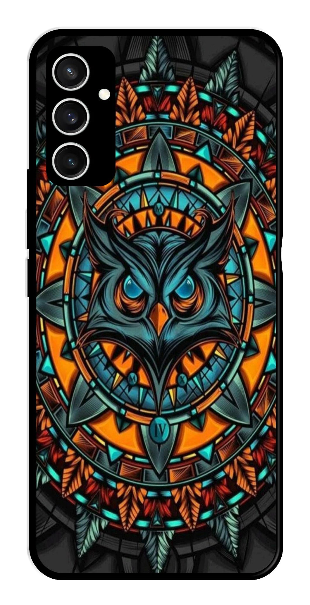 Owl Pattern Metal Mobile Case for Samsung Galaxy S23 FE Owl Pattern Metal Mobile Case for Samsung Galaxy S23 FE (Design No -42)
