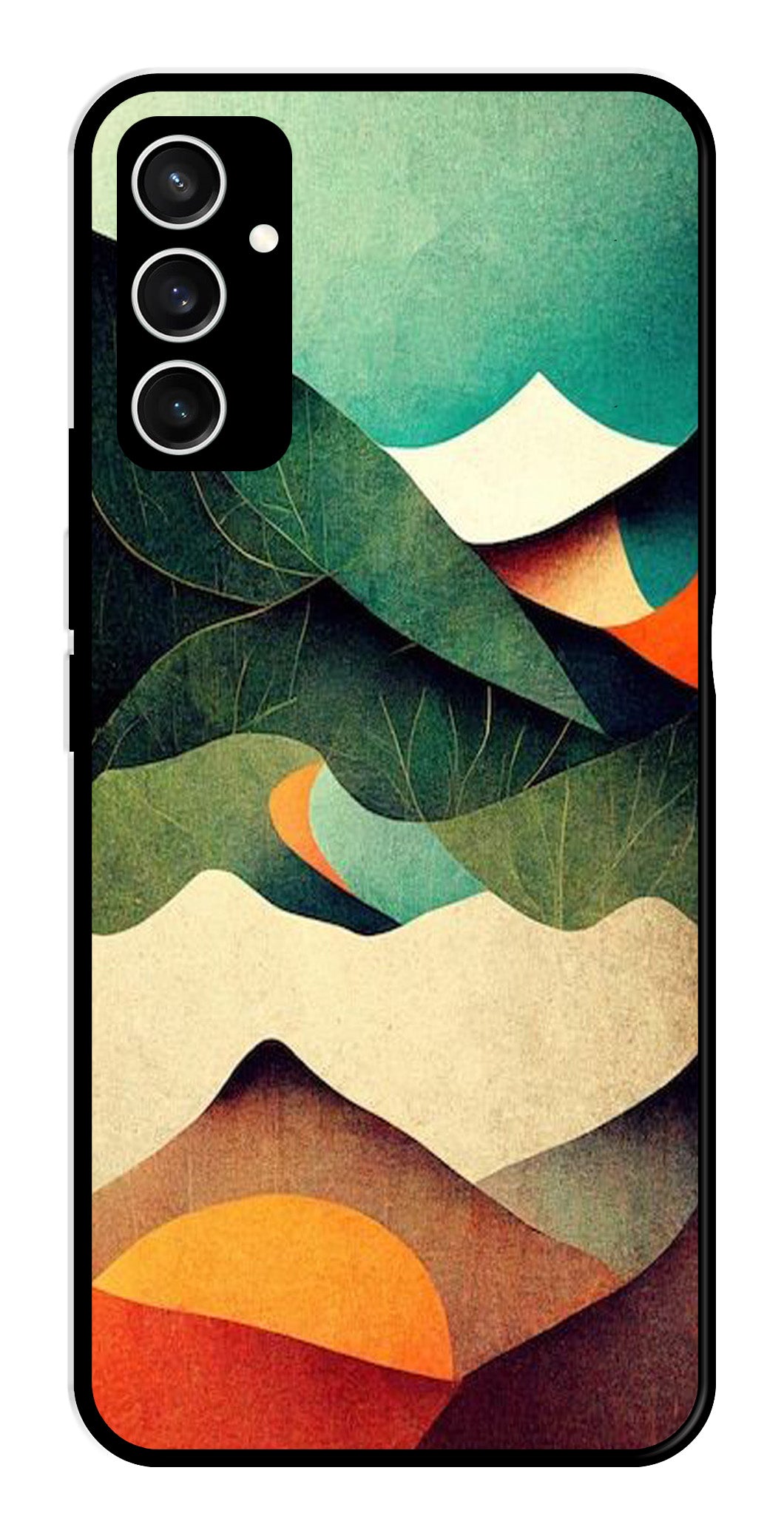 MultiColor Pattern Metal Mobile Case for Samsung Galaxy S23 FE MultiColor Pattern Metal Mobile Case for Samsung Galaxy S23 FE (Design No -43)