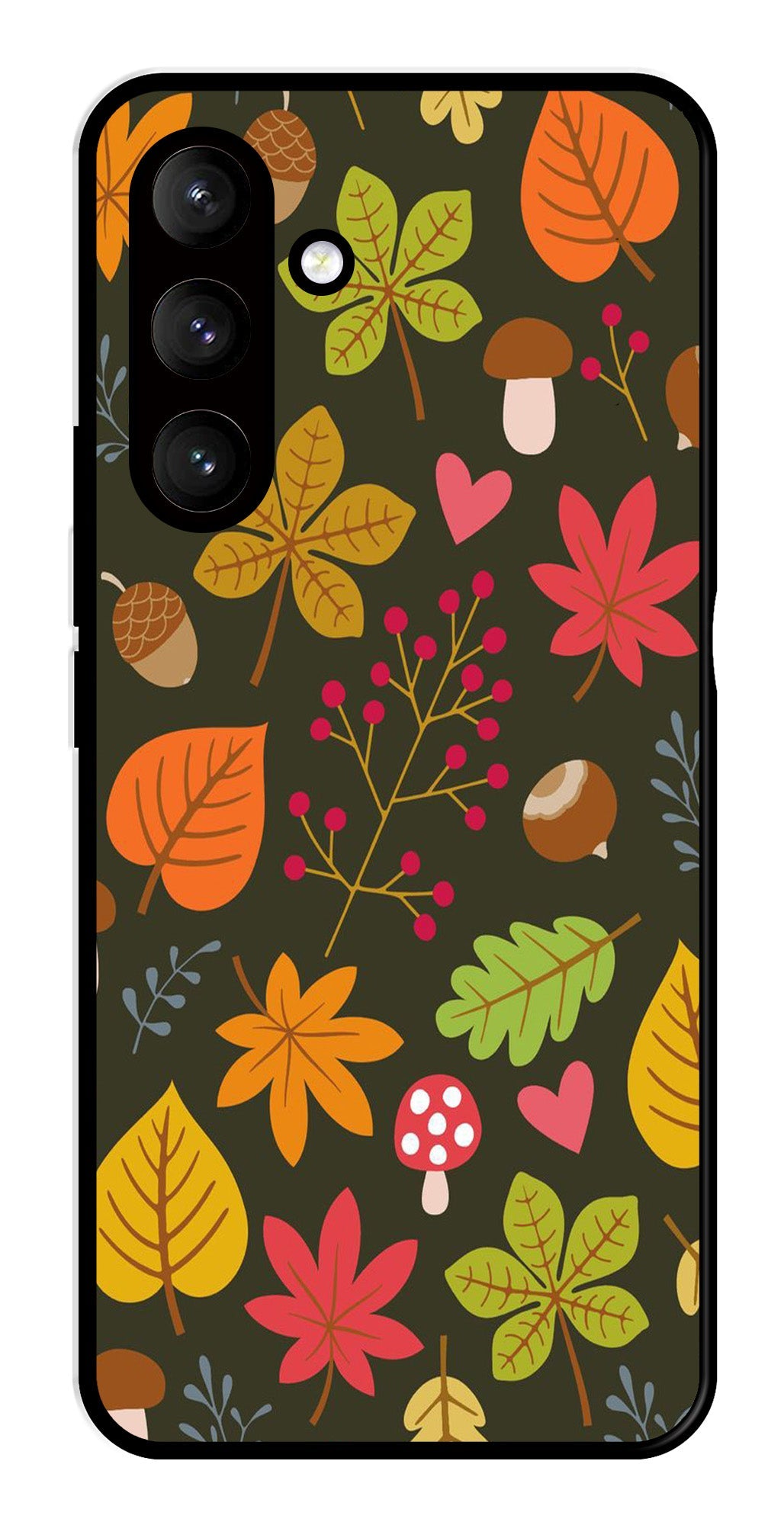 Leaves Design Metal Mobile Case for Samsung Galaxy S24 Plus 5G Leaves Design Metal Mobile Case for Samsung Galaxy S24 Plus 5G (Design No -51)