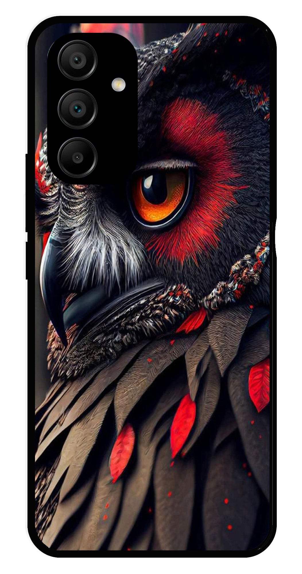 Owl Design Metal Mobile Case for Samsung Galaxy A25 5G Owl Design Metal Mobile Case for Samsung Galaxy A25 5G (Design No -26)