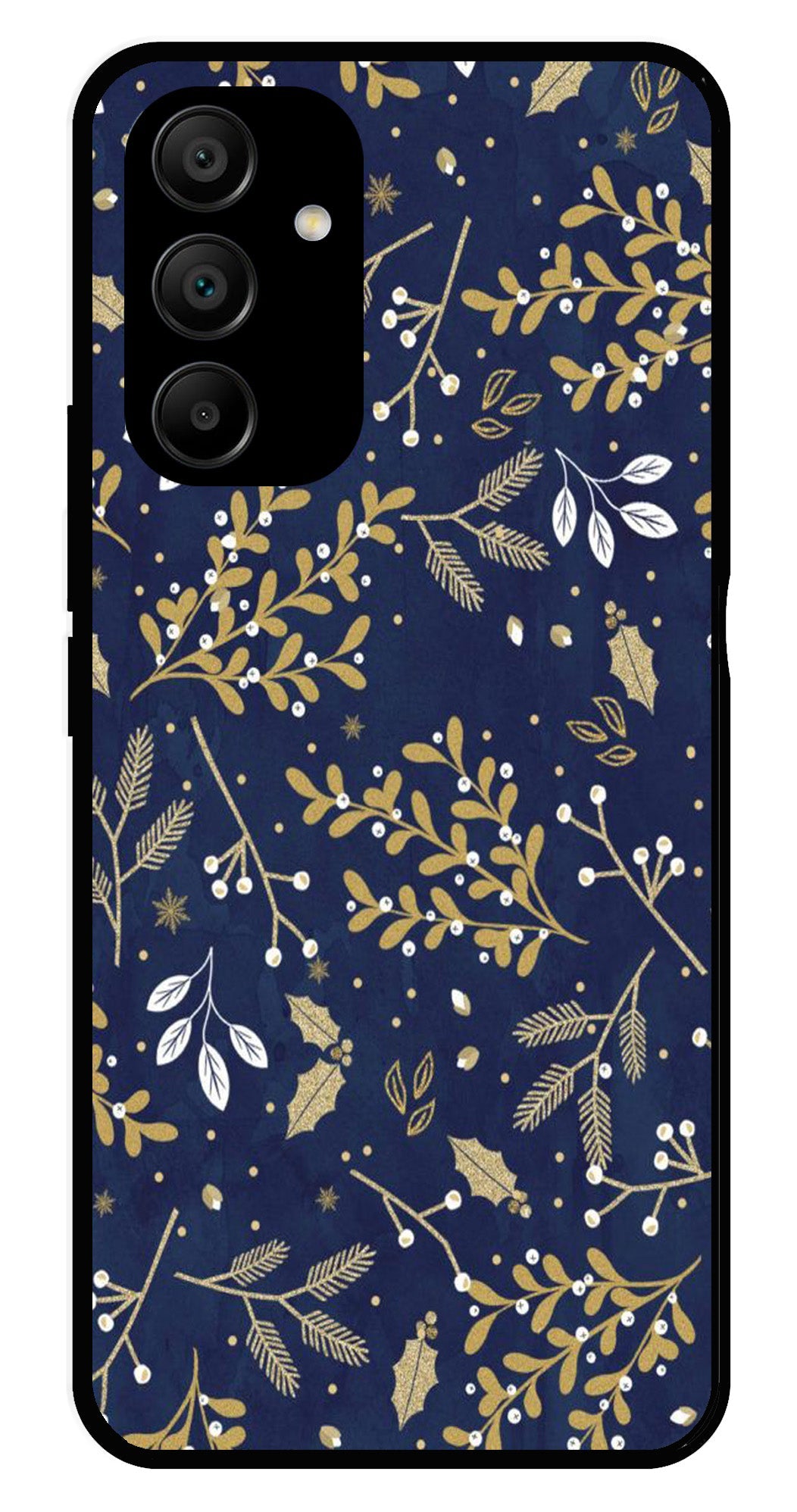 Floral Pattern Metal Mobile Case for Samsung Galaxy A15 5G Floral Pattern Metal Mobile Case for Samsung Galaxy A15 5G (Design No -52)