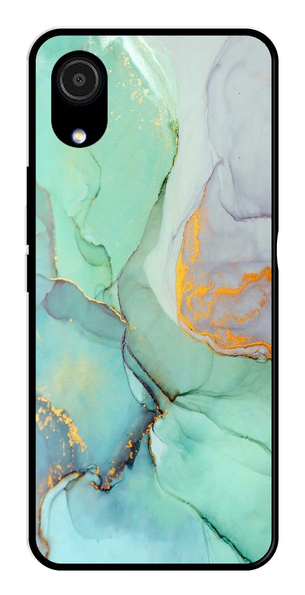 Marble Design Metal Mobile Case for Samsung Galaxy A03 Core Marble Design Metal Mobile Case for Samsung Galaxy A03 Core (Design No -46)