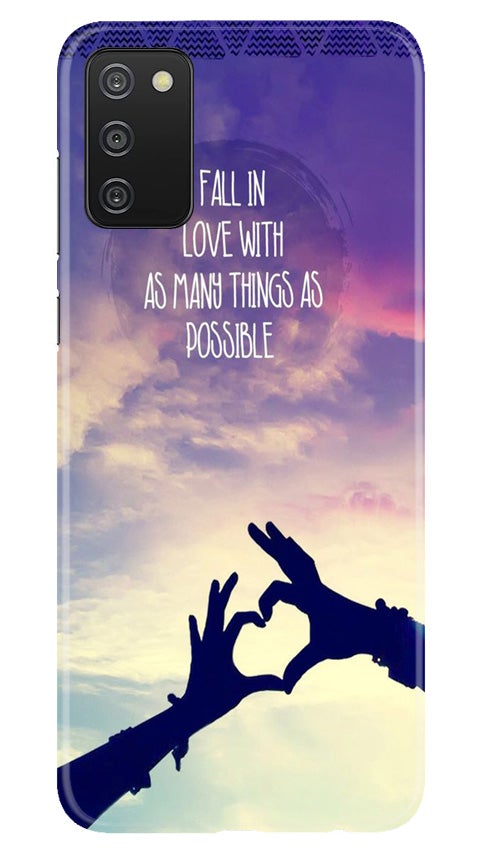 Fall in love Mobile Back Case for Samsung Galaxy A03s (Design - 50) Fall in love Case for Samsung Galaxy A03s