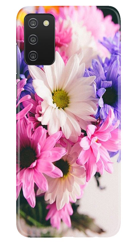 Coloful Daisy Mobile Back Case for Samsung Galaxy A03s (Design - 73) Coloful Daisy Case for Samsung Galaxy A03s