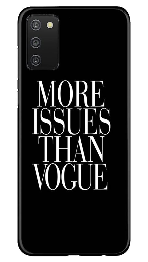 More Issues than Vague Mobile Back Case for Samsung Galaxy A03s (Design - 74) More Issues than Vague Case for Samsung Galaxy A03s