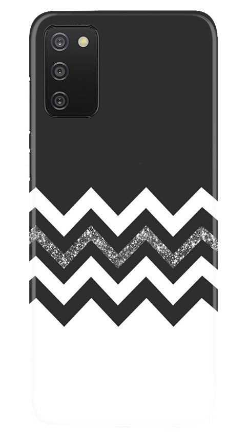 Black white Pattern2Mobile Back Case for Samsung Galaxy A03s (Design - 83) Black white Pattern2Case for Samsung Galaxy A03s