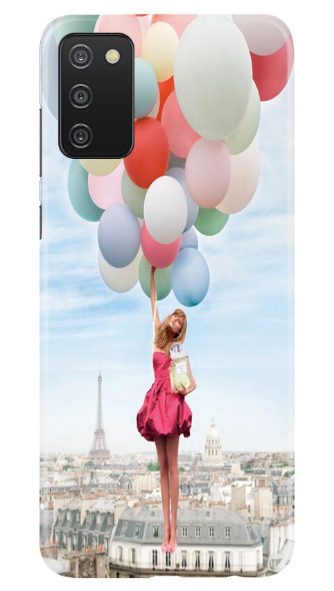 Girl with Baloon Mobile Back Case for Samsung Galaxy A03s (Design - 84) Girl with Baloon Case for Samsung Galaxy A03s