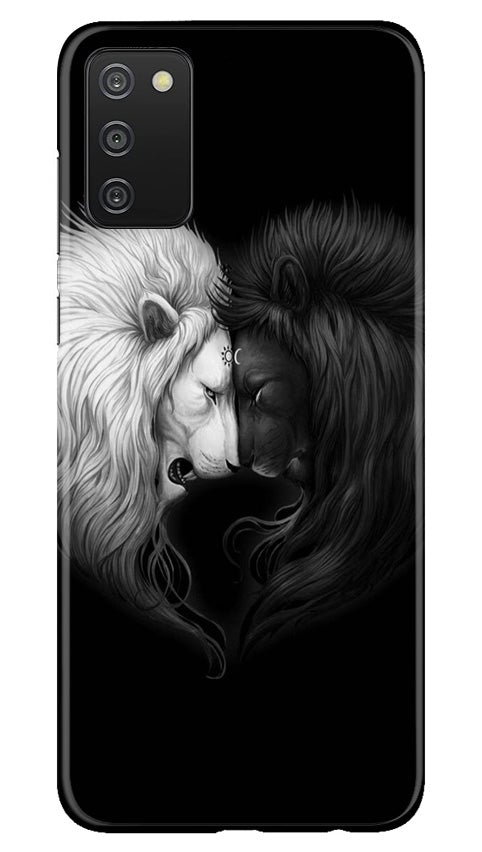 Dark White Lion Mobile Back Case for Samsung Galaxy A03s (Design - 140) Dark White Lion Case for Samsung Galaxy A03s (Design - 140)