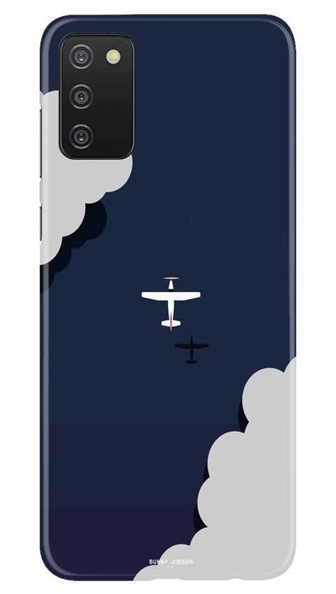 Clouds Plane Mobile Back Case for Samsung Galaxy A03s (Design - 196) Clouds Plane Case for Samsung Galaxy A03s (Design - 196)