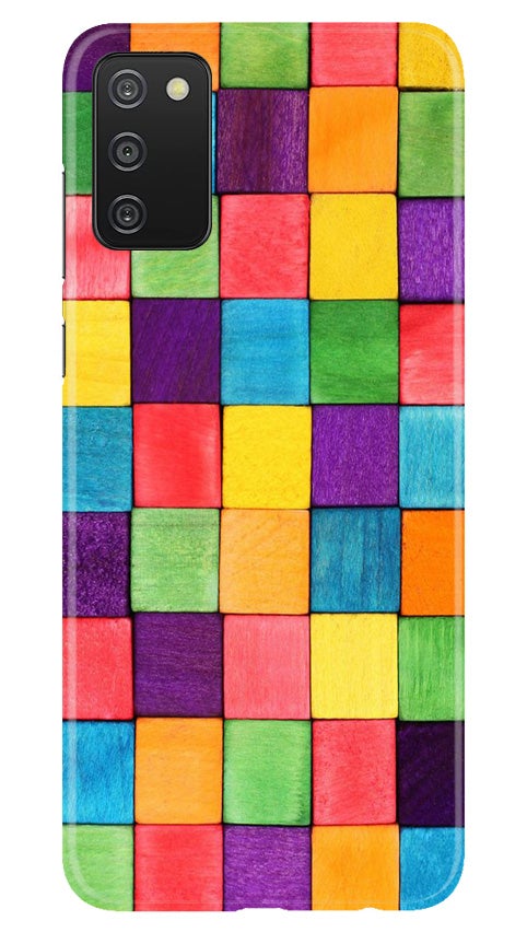 Colorful Square Mobile Back Case for Samsung Galaxy A03s (Design - 218) Colorful Square Case for Samsung Galaxy A03s (Design No. 218)