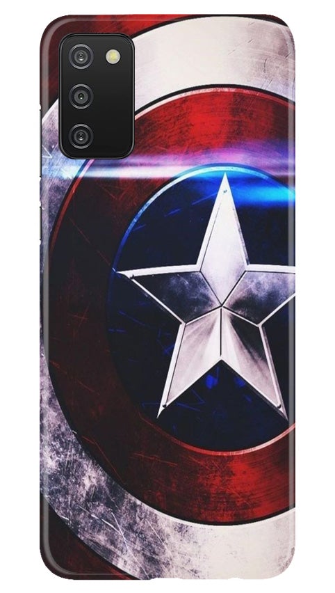 Captain America Shield Mobile Back Case for Samsung Galaxy A03s (Design - 250) Captain America Shield Case for Samsung Galaxy A03s (Design No. 250)