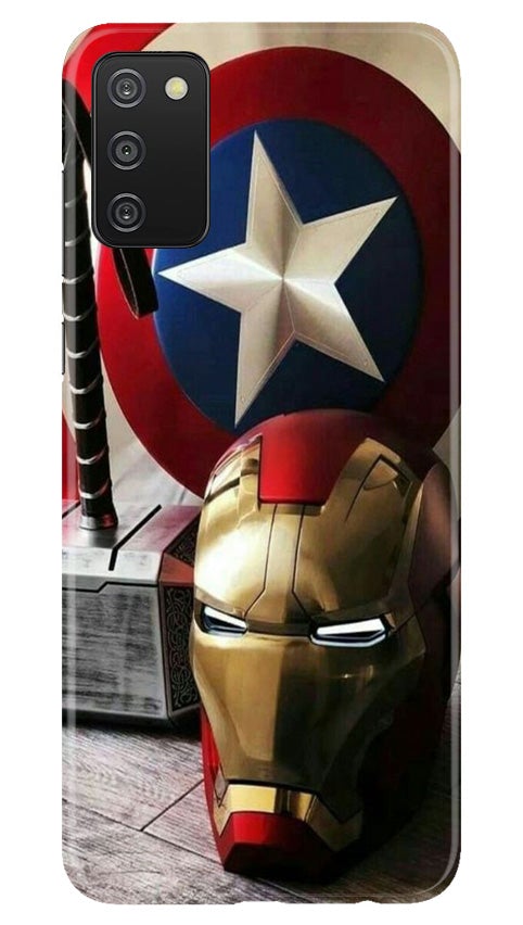 Ironman Captain America Mobile Back Case for Samsung Galaxy A03s (Design - 254) Ironman Captain America Case for Samsung Galaxy A03s (Design No. 254)