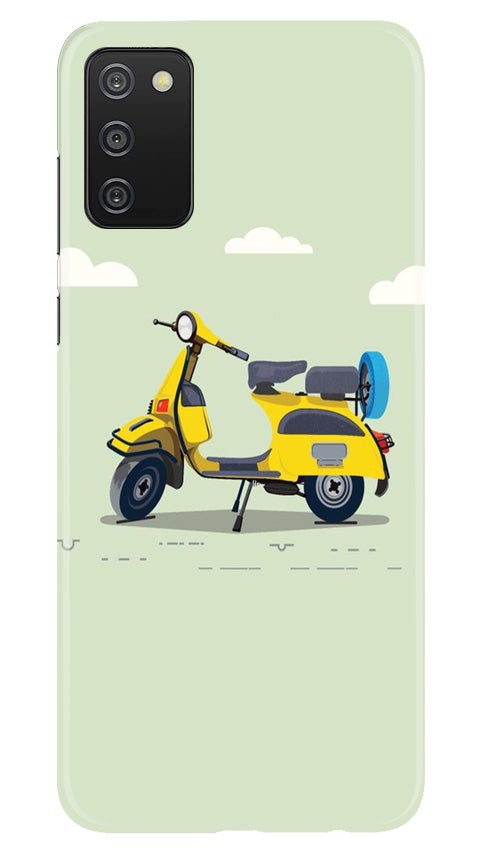 Vintage Scooter Mobile Back Case for Samsung Galaxy A03s (Design - 260) Vintage Scooter Case for Samsung Galaxy A03s (Design No. 260)