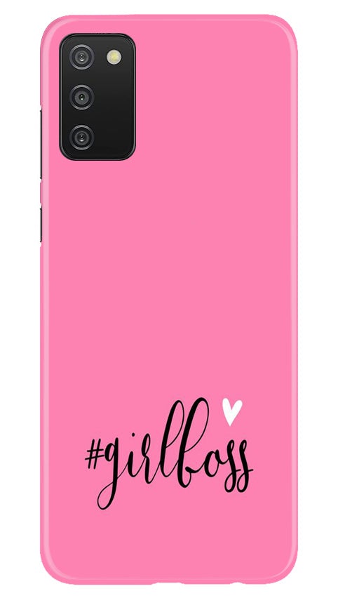 Girl Boss Pink Mobile Back Case for Samsung Galaxy A03s (Design - 269) Girl Boss Pink Case for Samsung Galaxy A03s (Design No. 269)