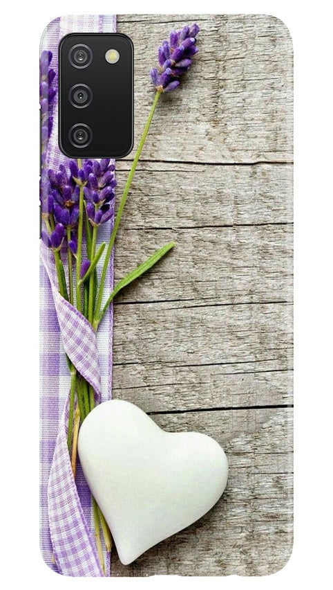 White Heart Mobile Back Case for Samsung Galaxy A03s (Design - 298) White Heart Case for Samsung Galaxy A03s (Design No. 298)