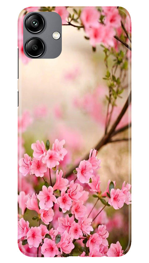 Pink flowers Mobile Back Case for Samsung Galaxy A04 (Design - 69) Pink flowers Case for Samsung Galaxy A04