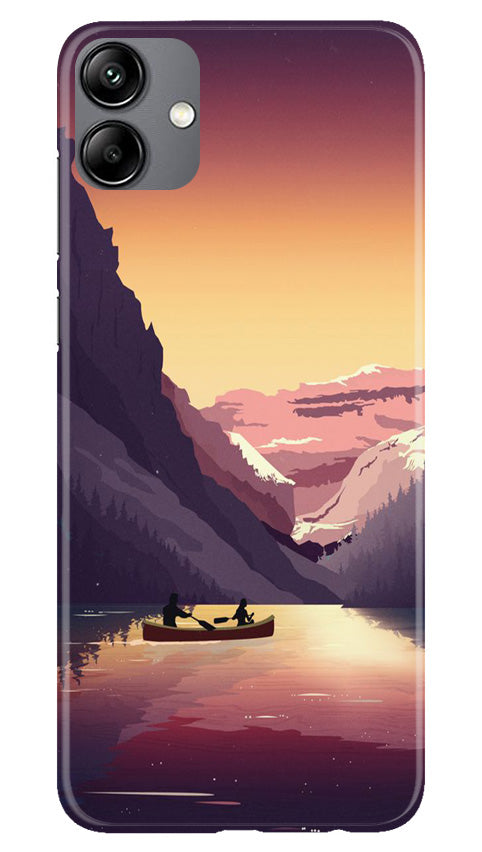 Mountains Boat Mobile Back Case for Samsung Galaxy A04e (Design - 150) Mountains Boat Case for Samsung Galaxy A04e (Design - 150)