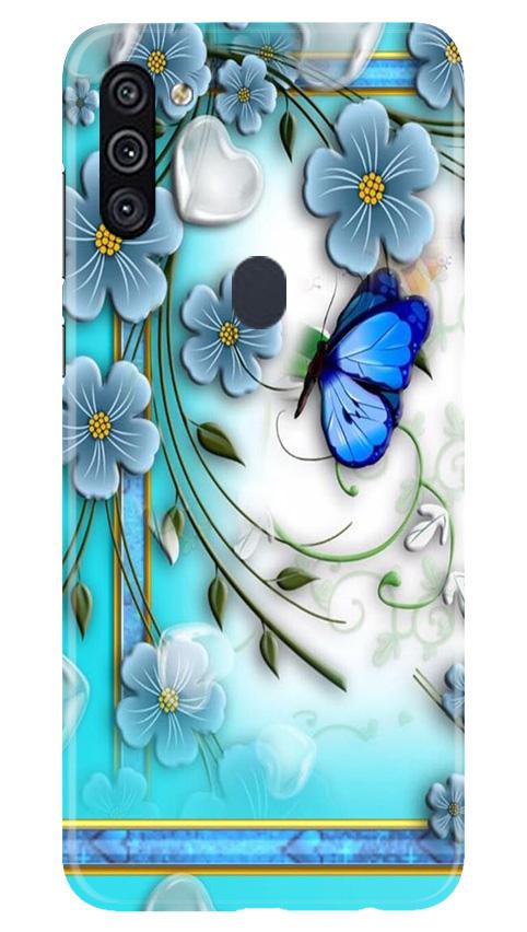 Blue Butterfly Mobile Back Case for Samsung Galaxy A11 (Design - 21) Blue Butterfly Case for Samsung Galaxy A11