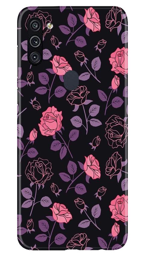 Rose Black Background Mobile Back Case for Samsung Galaxy A11 (Design - 27) Rose Black Background Case for Samsung Galaxy A11