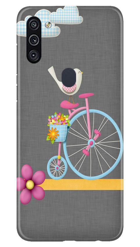 Sparron with cycle Mobile Back Case for Samsung Galaxy A11 (Design - 34) Sparron with cycle Case for Samsung Galaxy A11