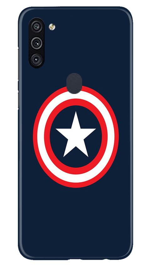 Captain America Mobile Back Case for Samsung Galaxy A11 (Design - 42) Captain America Case for Samsung Galaxy A11
