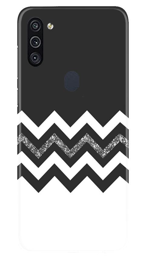 Black white Pattern2Mobile Back Case for Samsung Galaxy A11 (Design - 83) Black white Pattern2Case for Samsung Galaxy A11