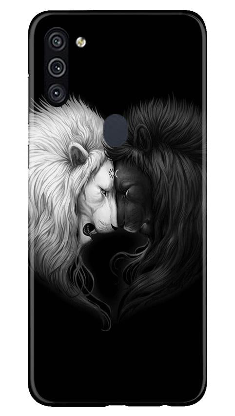 Dark White Lion Mobile Back Case for Samsung Galaxy A11 (Design - 140) Dark White Lion Case for Samsung Galaxy A11 (Design - 140)