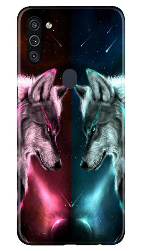 Wolf fight Mobile Back Case for Samsung Galaxy A11 (Design - 221) Wolf fight Case for Samsung Galaxy A11 (Design No. 221)