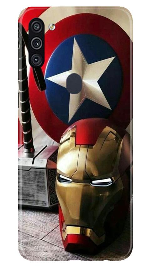 Ironman Captain America Mobile Back Case for Samsung Galaxy A11 (Design - 254) Ironman Captain America Case for Samsung Galaxy A11 (Design No. 254)