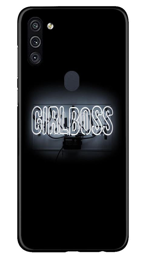 Girl Boss Black Mobile Back Case for Samsung Galaxy A11 (Design - 268) Girl Boss Black Case for Samsung Galaxy A11 (Design No. 268)