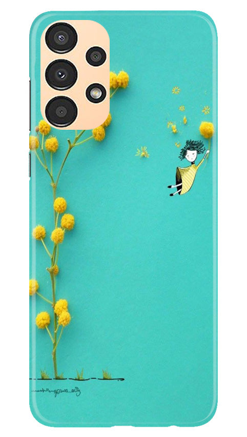 Flowers Girl Mobile Back Case for Samsung Galaxy A13 (Design - 185) Flowers Girl Case for Samsung Galaxy A13 (Design No. 185)