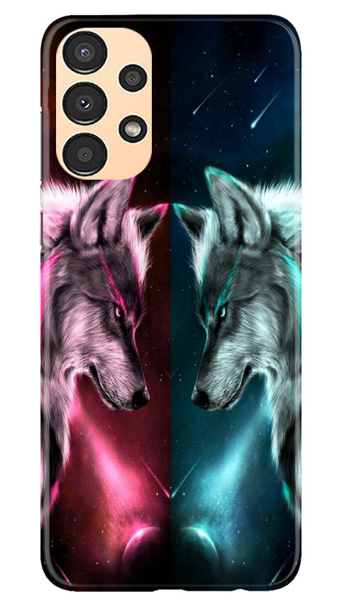 Wolf fight Mobile Back Case for Samsung Galaxy A13 (Design - 190) Wolf fight Case for Samsung Galaxy A13 (Design No. 190)