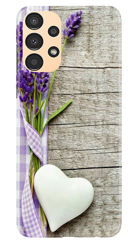 White Heart Mobile Back Case for Samsung Galaxy A13 (Design - 260) White Heart Case for Samsung Galaxy A13 (Design No. 260)