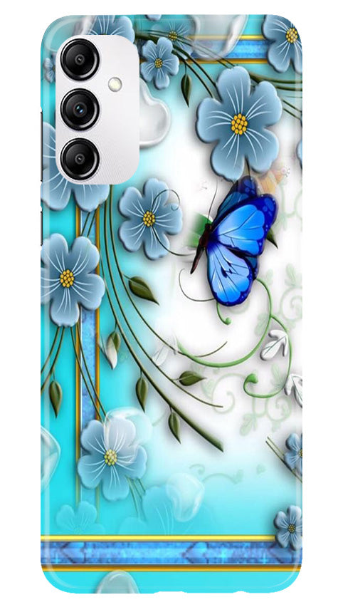 Blue Butterfly Mobile Back Case for Samsung Galaxy M14 5G (Design - 21) Blue Butterfly Case for Samsung Galaxy M14 5G